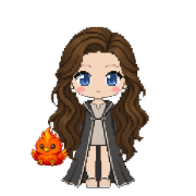 Ember Fledgling, beside a witch in charcoal robes