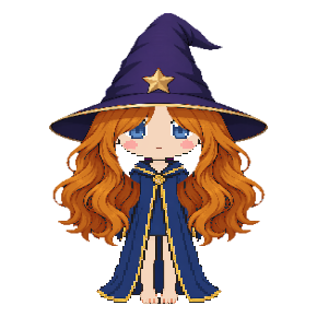 Avatar: Witch · Sapphire Robes, Hat & Hair