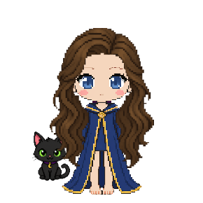 Avatar: Black Cat, Witch · Sapphire Robes, Long Wavy