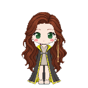 Avatar: Witch · Hufflepuff Robes, Long Wavy, Oak Wand