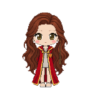 Avatar: Witch · Scarlet Robes, Long Wavy, Ebony Wand