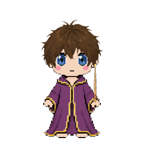 Avatar: Wizard · Wizengamot Robes, Messy, Oak Wand