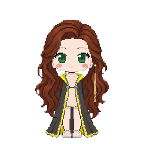 Avatar: Witch · Hufflepuff Robes, Long Wavy, Oak Wand