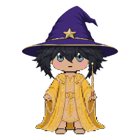 Avatar: Wizard · Gilded Robes, Hat & Hair, Oak Wand