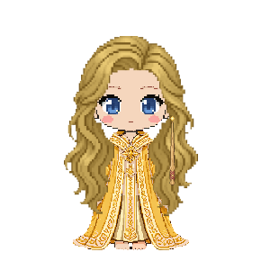Avatar: Witch · Gilded Robes, Long Wavy, Oak Wand