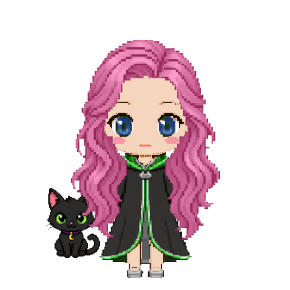 Avatar: Black Cat, Wix · Slytherin Robes, Long Wavy