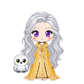 Avatar: Witch · Gilded Robes, Long Wavy, Snowy Owl