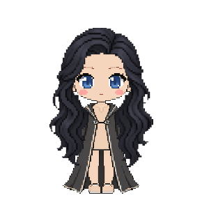 Avatar: Witch · Charcoal Robes, Long Wavy