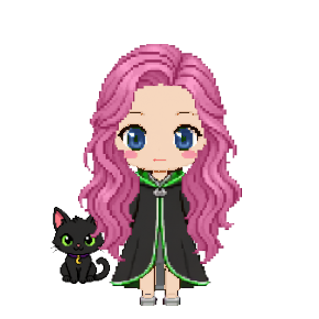 Avatar: Black Cat, Wix · Slytherin Robes, Long Wavy
