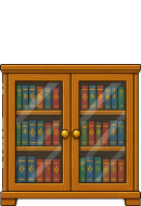 Glass-Front Bookcase, furniture for a clubhouse