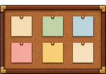 Notice Board, wall decor for a clubhouse