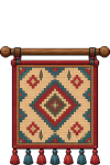 Woven Tapestry, wall decor for a clubhouse
